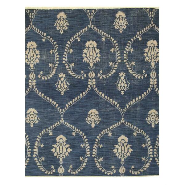 Royall & Co Hand-knotted Wool Blue Traditional Oriental Rug IE70BL6X9